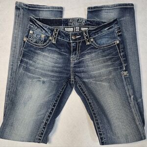 Miss Me Dark Blue Easy Boot Cut Jeans Size 26